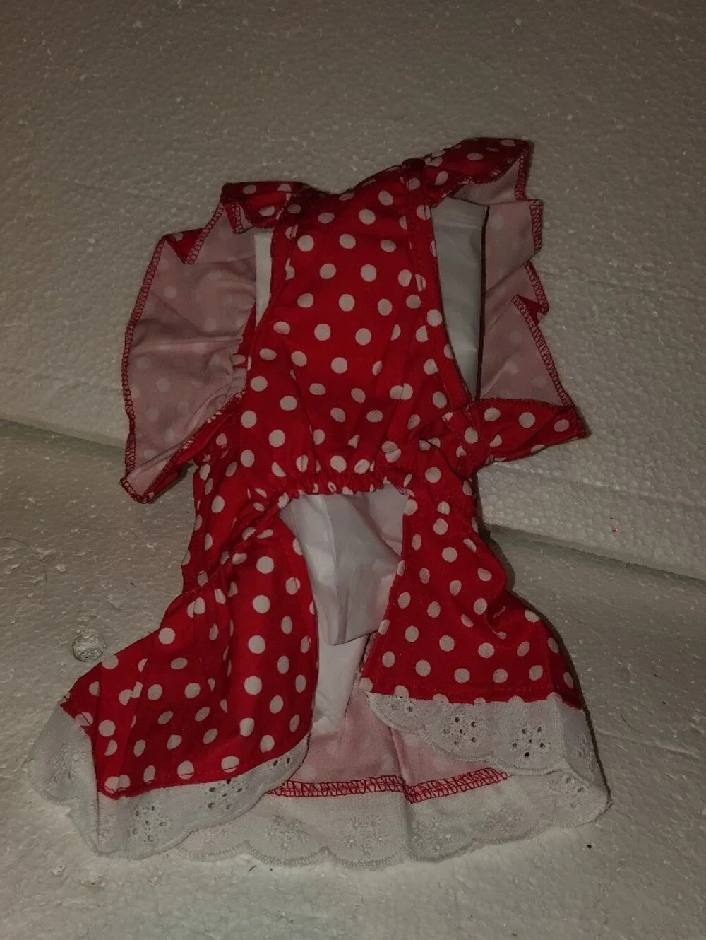 Pet Mickey Mouse Red Polka Dot Dress S